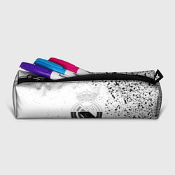 Пенал для ручек Реал Мадрид черно белые краски, цвет: 3D-принт — фото 2