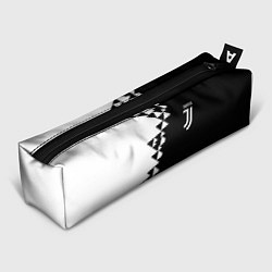Пенал для ручек Juventus черно белая геометрия текстура, цвет: 3D-принт
