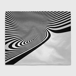 Плед флисовый Black & White Illusion, цвет: 3D-велсофт