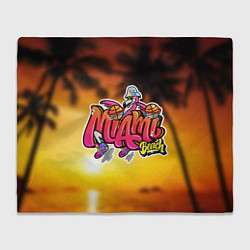 Плед флисовый Miami Beach, цвет: 3D-велсофт