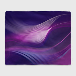 Плед флисовый Фиолетовые Волны, цвет: 3D-велсофт
