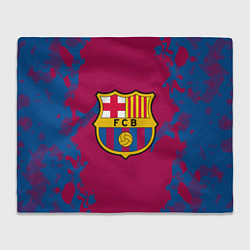 Плед флисовый FC Barcelona: Purple & Blue, цвет: 3D-велсофт