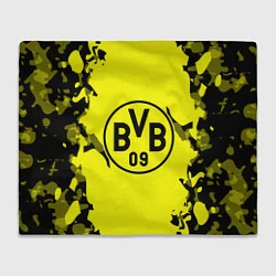 Плед флисовый FC Borussia Dortmund: Yellow & Black, цвет: 3D-велсофт
