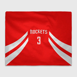 Плед флисовый Rockets: Chris Paul 3, цвет: 3D-велсофт