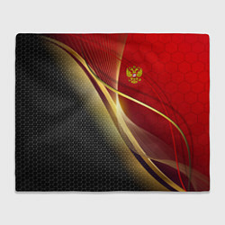 Плед флисовый RUSSIA SPORT: Gold Collection, цвет: 3D-велсофт