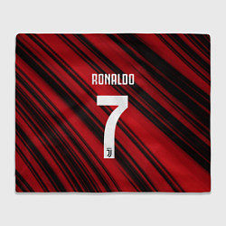 Плед флисовый Ronaldo 7: Red Sport, цвет: 3D-велсофт