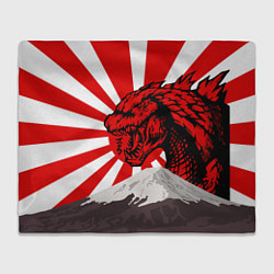 Плед флисовый Japanese Godzilla, цвет: 3D-велсофт