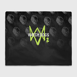 Плед флисовый Watch Dogs 2: Skulls Pattern, цвет: 3D-велсофт