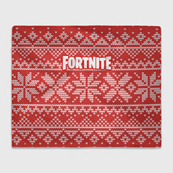 Плед флисовый Fortnite New Year, цвет: 3D-велсофт