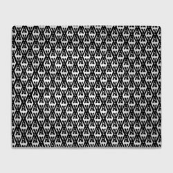 Плед флисовый TES: White Pattern, цвет: 3D-велсофт