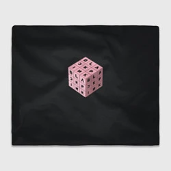 Плед флисовый Black Pink Cube, цвет: 3D-велсофт