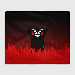 Плед флисовый Kumamon: Hell Flame, цвет: 3D-велсофт