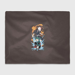 Плед флисовый Deku & Shouto, цвет: 3D-велсофт