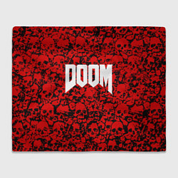 Плед флисовый DOOM: Blooded Skuls, цвет: 3D-велсофт