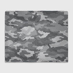 Плед флисовый Серый камуфляж, цвет: 3D-велсофт