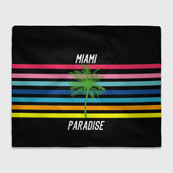 Плед флисовый Miami Paradise, цвет: 3D-велсофт