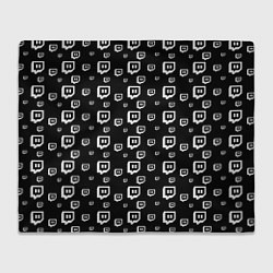Плед флисовый Twitch: Black Pattern, цвет: 3D-велсофт