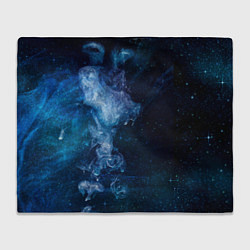 Плед флисовый Синий космос, цвет: 3D-велсофт