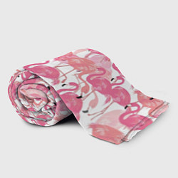Плед флисовый Рай фламинго, цвет: 3D-велсофт — фото 2