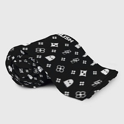 Плед флисовый Billie Eilish: Black Pattern, цвет: 3D-велсофт — фото 2