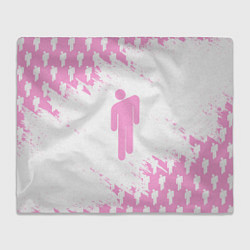 Плед флисовый Billie Eilish: Pink Style, цвет: 3D-велсофт