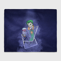 Плед флисовый Joker from cards, цвет: 3D-велсофт