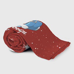 Плед флисовый Пьяный Дед Мороз, цвет: 3D-велсофт — фото 2