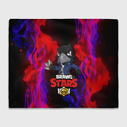 Плед флисовый Brawl Stars CROW, цвет: 3D-велсофт