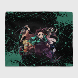 Плед флисовый KIMETSU NO YAIBA, цвет: 3D-велсофт