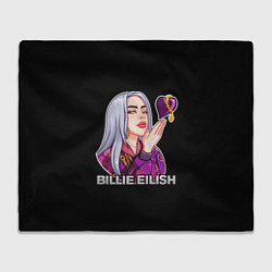 Плед флисовый BILLIE EILISH, цвет: 3D-велсофт