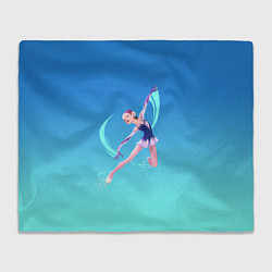 Плед флисовый Фигурное катание, цвет: 3D-велсофт