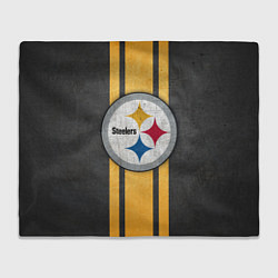 Плед флисовый Pittsburgh Steelers, цвет: 3D-велсофт