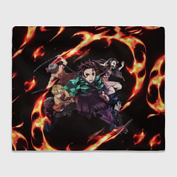 Плед флисовый KIMETSU NO YAIBA, цвет: 3D-велсофт