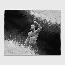 Плед флисовый Conor McGregor, цвет: 3D-велсофт