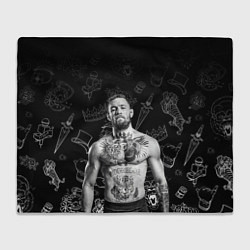 Плед флисовый CONOR McGREGOR, цвет: 3D-велсофт