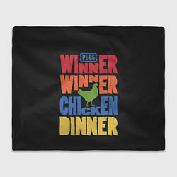 Плед флисовый Winner Chicken Dinner, цвет: 3D-велсофт
