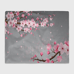 Плед флисовый САКУРА, цвет: 3D-велсофт