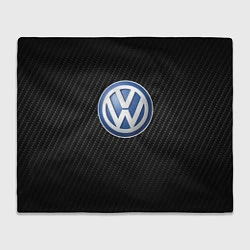 Плед флисовый Volkswagen Logo, цвет: 3D-велсофт