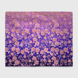 Плед флисовый Цветы, цвет: 3D-велсофт
