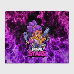 Плед флисовый BRAWL STARS SHELLY, цвет: 3D-велсофт