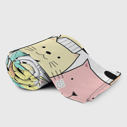 Плед флисовый Деловые котейки, цвет: 3D-велсофт — фото 2