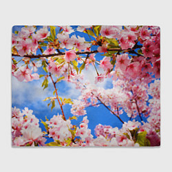 Плед флисовый Сакура, цвет: 3D-велсофт