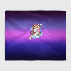 Плед флисовый Единорог, цвет: 3D-велсофт