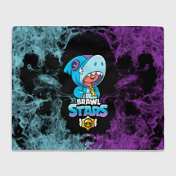 Плед флисовый Brawl Stars Leon Shark, цвет: 3D-велсофт