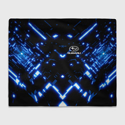 Плед флисовый SUBARU, цвет: 3D-велсофт