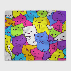 Плед флисовый МИЛЫЕ КОТЯТКИ, цвет: 3D-велсофт