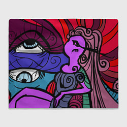 Плед флисовый Девушка, цвет: 3D-велсофт