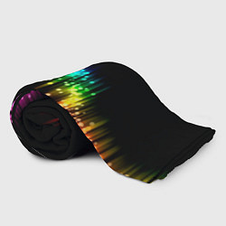 Плед флисовый Абстракция черный разноцветный, цвет: 3D-велсофт — фото 2