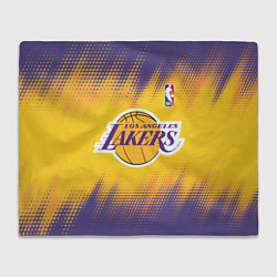 Плед флисовый Los Angeles Lakers, цвет: 3D-велсофт