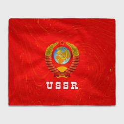 Плед флисовый USSR СССР, цвет: 3D-велсофт